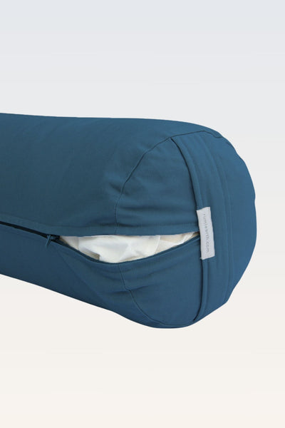 Cotton Yoga Bolster – Round - Indigo