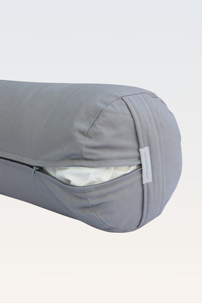 Cotton Yoga Bolster – Round - Stone