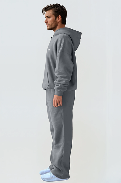 U Moon Dento Sweatshirt Oversize Fleece + Hoodie - Stone