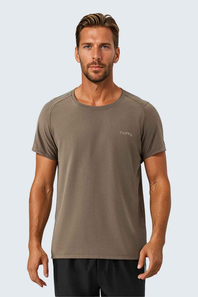 U Sun Fit Tee Waffle - Cocoa