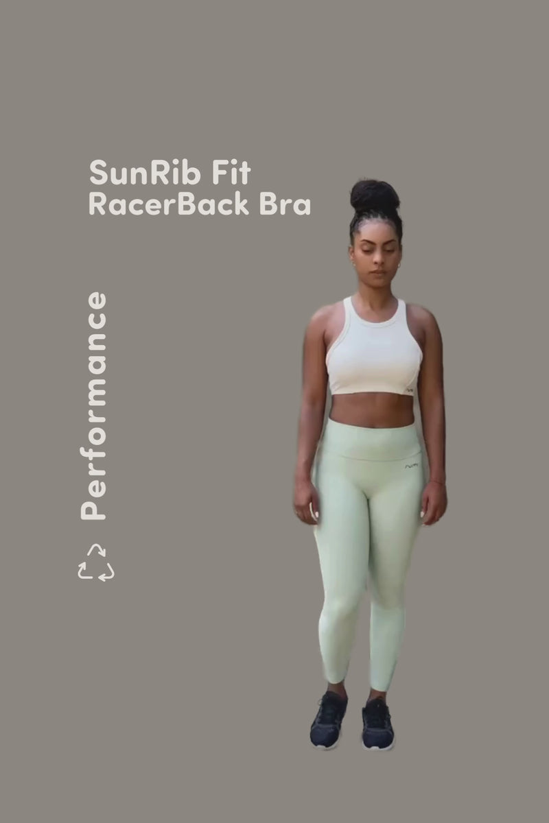 W SunRib Fit RacerBack Bra - Black