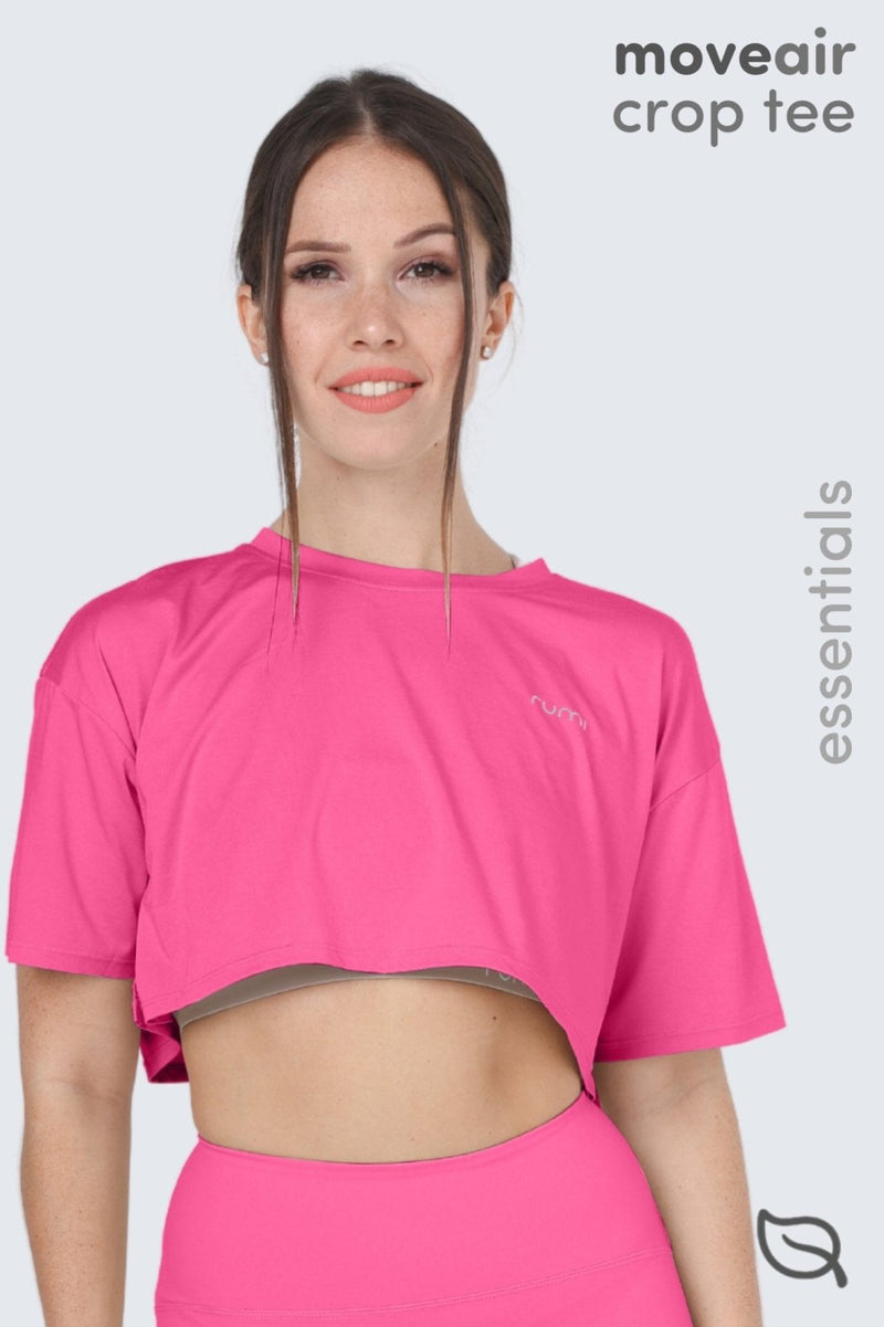 Rumi Earth - W MoveAir Tee Cropped - Rose Glow - R111121RWP - Tops