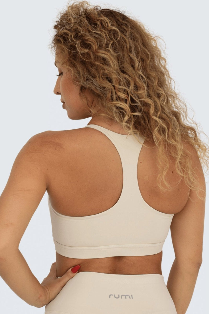 Rumi Earth - W Sun Racer - Back Bra - Ivory - R128110IYP - Bras