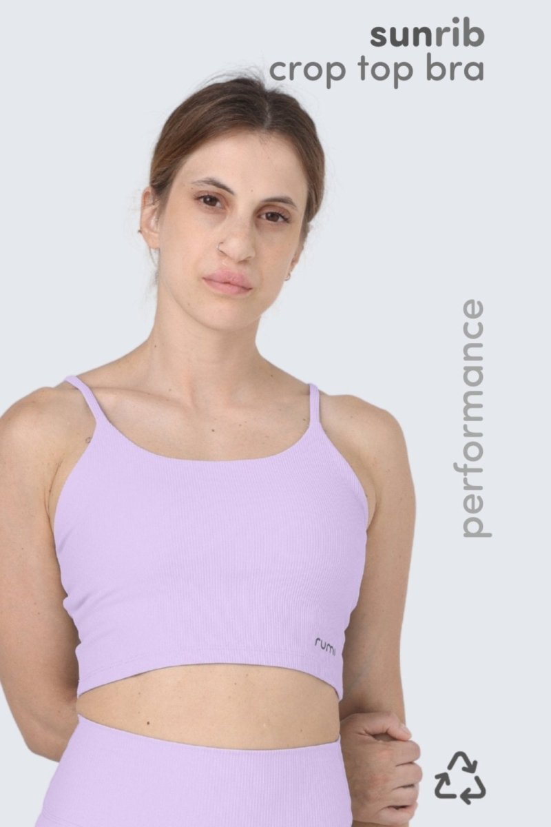 Rumi Earth - W Sun Rib Crop Top Sports Bra - Orchid - R128113ODP - Bras