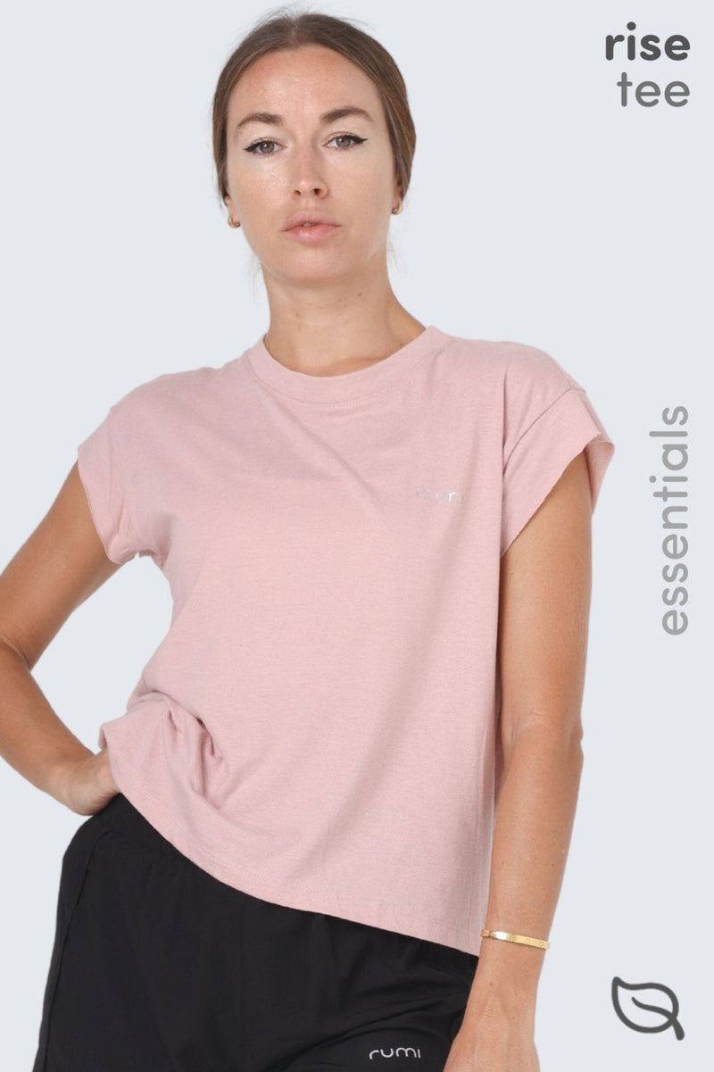 Rumi Earth - W Sun Rise Tee - Dusty Rose - R121113DEP - Tops