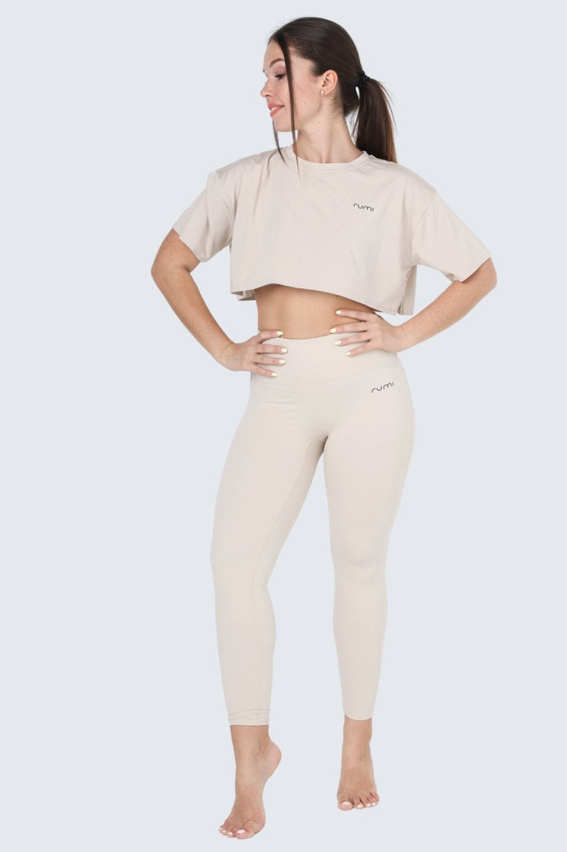 Rumi Earth - W SunSoft Flow Pants 25" - Cream - R124120CMP - Bottoms