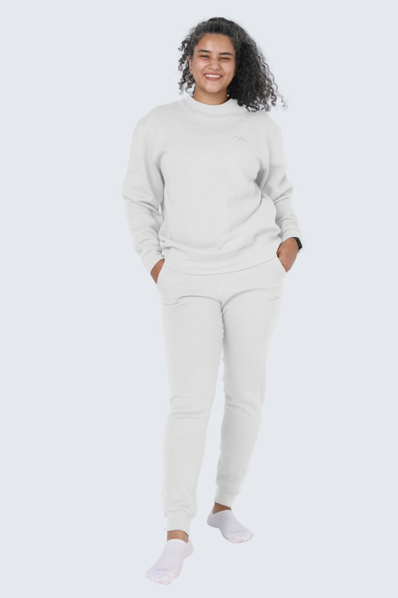 Rumi Earth - WU Moon Sweatpants Fleece Slim - Snow - R514675SWP - Bottoms